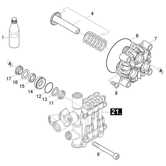 Piston Assembly for Karcher HDS 6-10 C Pressure Washer