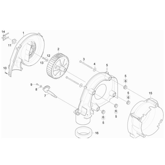 Blower Assembly for Karcher HDS 6-10 C Pressure Washer