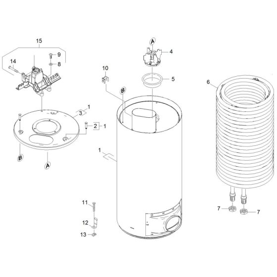 Heater Coil Assembly for Karcher HDS 7-10-4 M Pressure Washer
