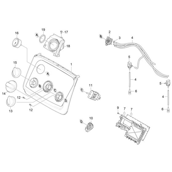 Control Panel Assembly for Karcher HDS 7-10-4 M Pressure Washer