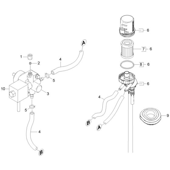 Filter Assembly for Karcher HDS 7-10-4 M Pressure Washer