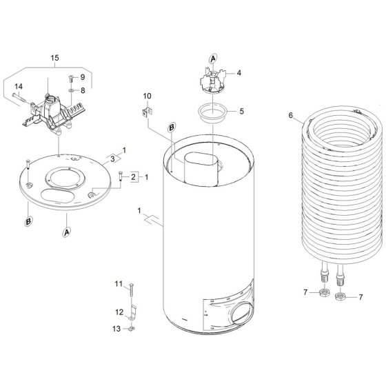 Heater Coil Assembly for Karcher HDS 7-12-4 M Pressure Washer