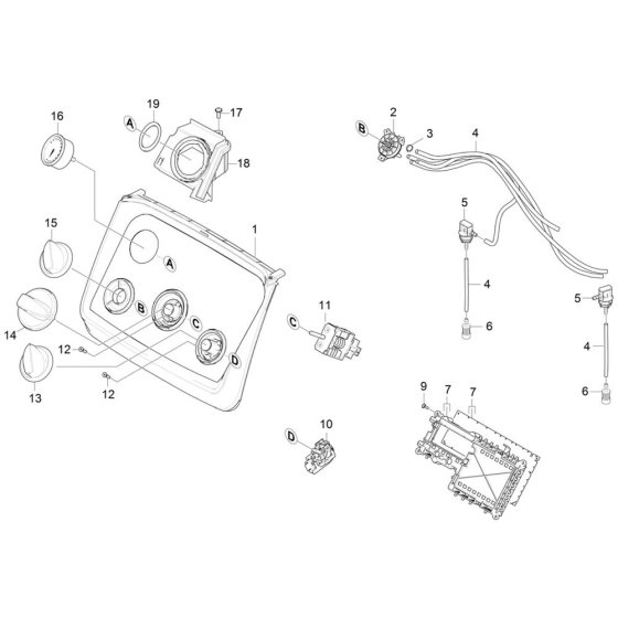Control Panel Assembly for Karcher HDS 7-12-4 M Pressure Washer