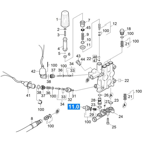 Cylinder Head Assembly for Karcher HDS 7-12-4 M Pressure Washer
