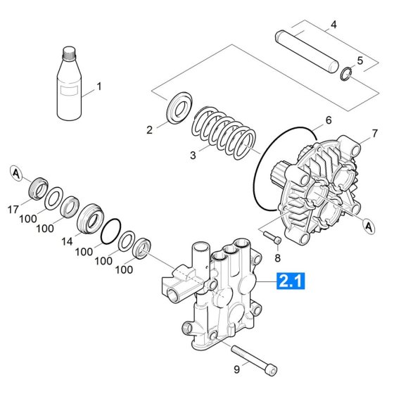 Piston Assembly for Karcher HDS 7-12-4 M Pressure Washer