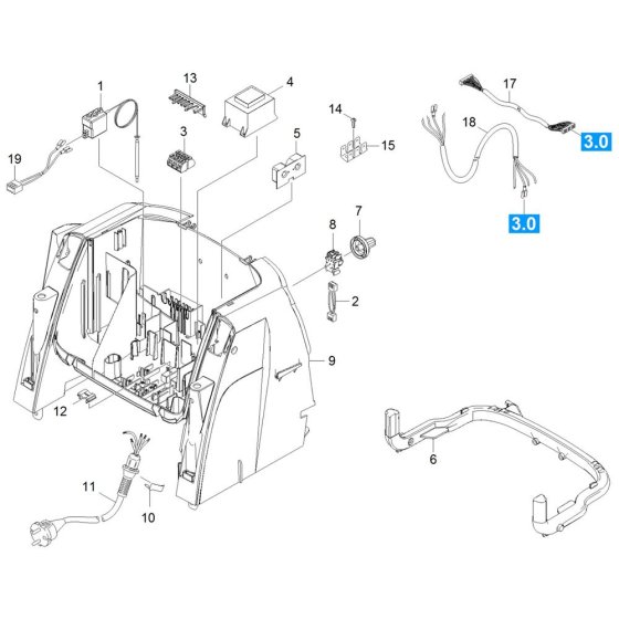 Control Box Assembly for Karcher HDS 7-12-4 M Pressure Washer