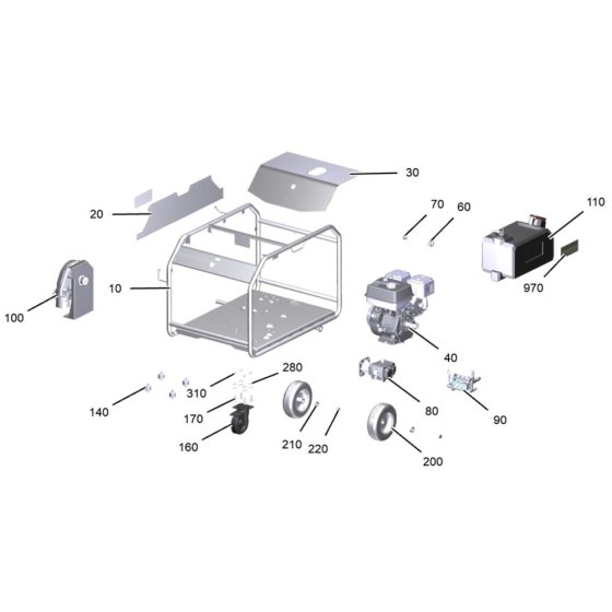 Frame Assembly for Karcher HDS 8-20 G Pressure Washer