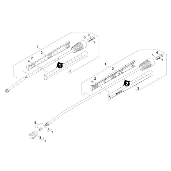 Lance Assembly for Karcher HDS 1000 BE Pressure Washer