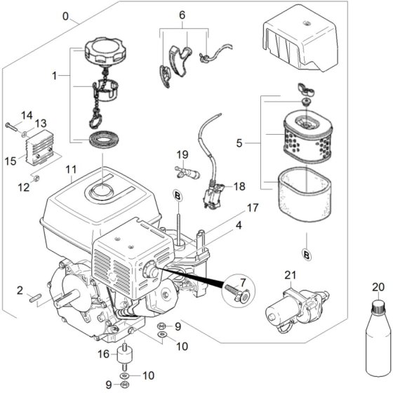 Engine Assembly for Karcher HDS 1000 BE Pressure Washer