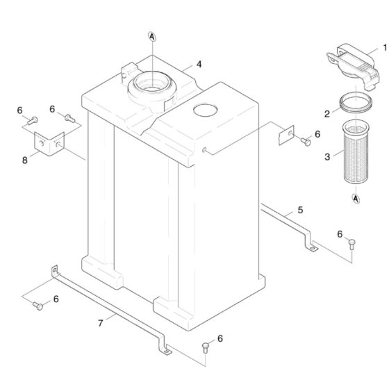 Fuel Tank Assembly for Karcher HDS 1000 BE Pressure Washer