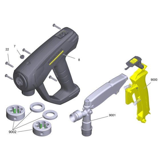 Trigger Handle Assembly for Karcher HDS 801 D Pressure Washer