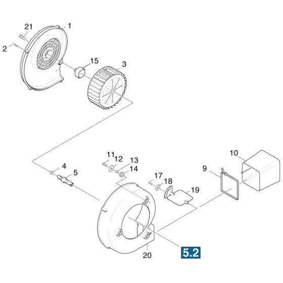Blower Assembly for Karcher HDS 801 D Pressure Washer