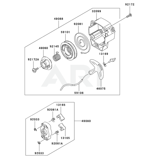 Starter for Kawasaki KEL27BC