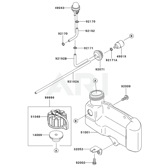 Fuel Tank & Valve for KHSS1100A