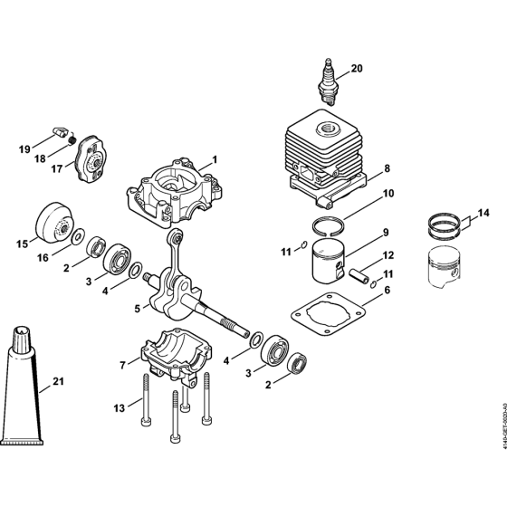 Crankcase & Cylinder for KM55