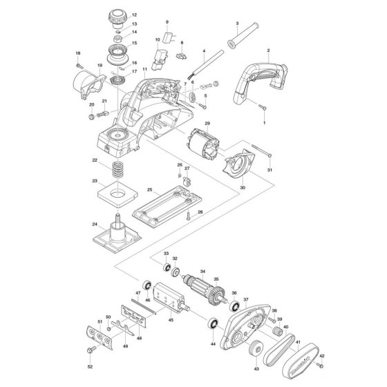 Makita KP0800 Planer Assembly