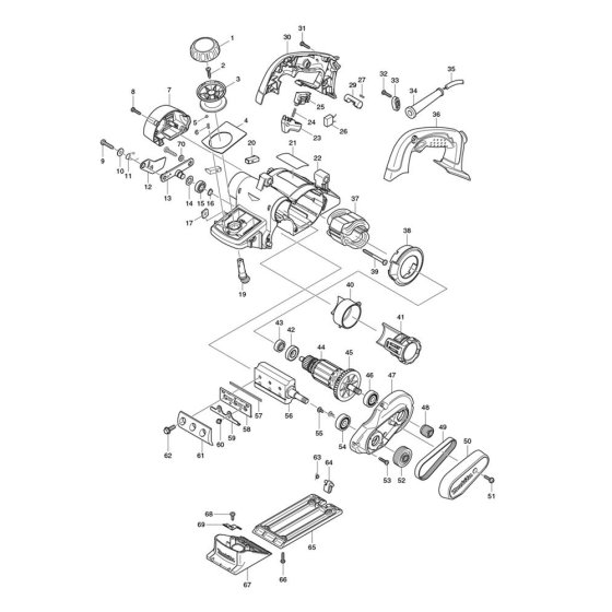 Makita KP0810 Planer Assembly