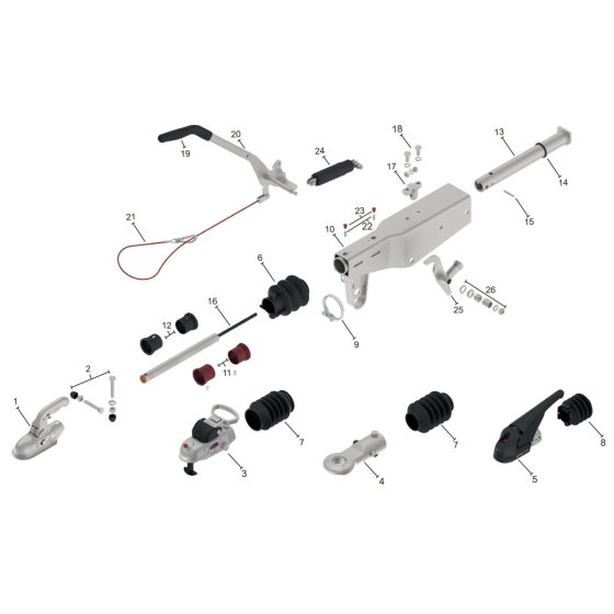 Complete Assembly for Knott KRV20-A-A1 Overrun Device