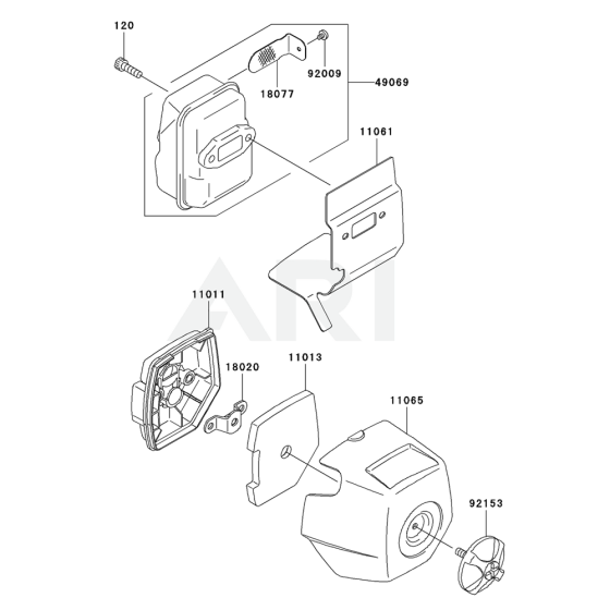 Air Filter & Muffler for KTF27AC