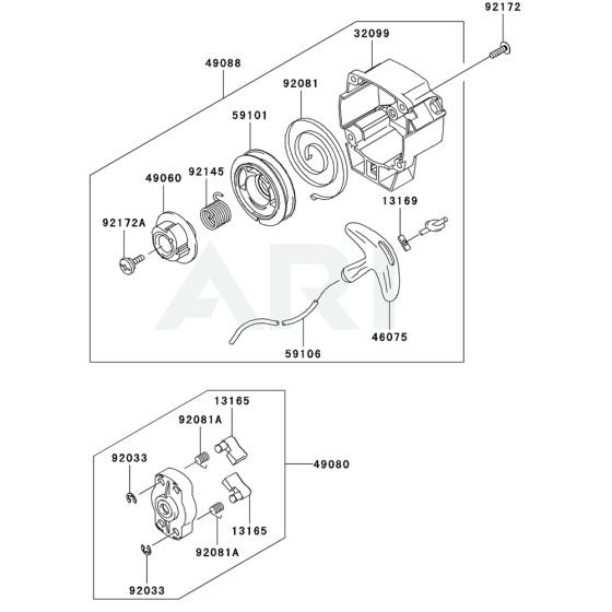 Starter for Kawasaki KTF27AC