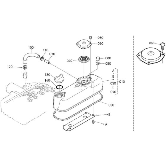 Head Cover Assembly for Kubota D1105-E2-BG Engine