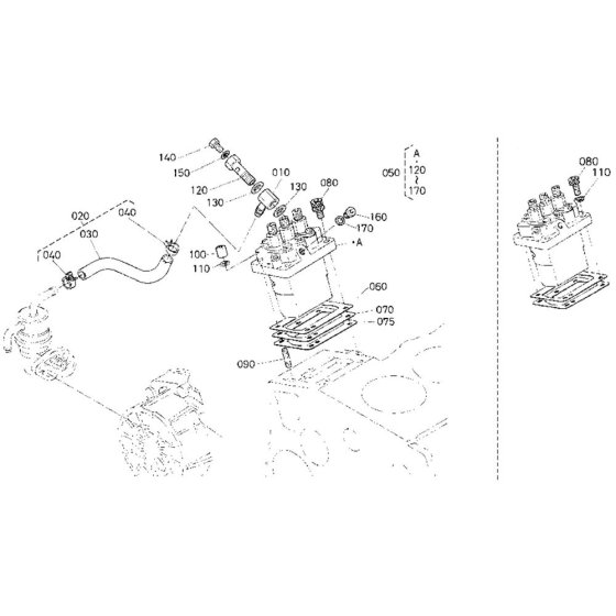 Injection Pump Assembly for Kubota D1105-E2B Engine