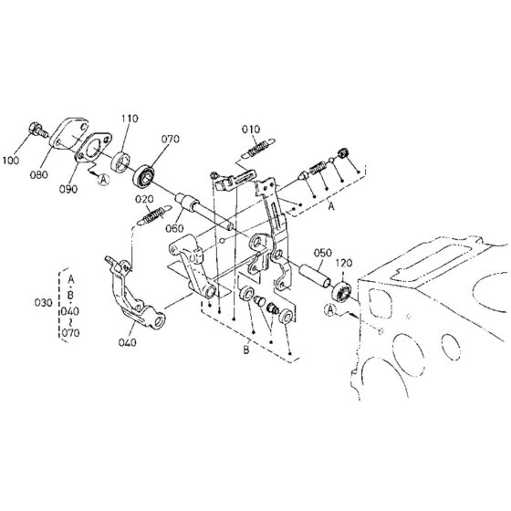 Governor Assembly for Kubota D1105-E2B Engine