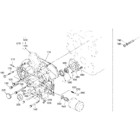 Gear Case Assembly for Kubota D1105-E2B Engine