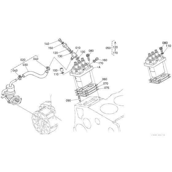 Injection Pump Assembly for Kubota D1105-T-E2B Engine