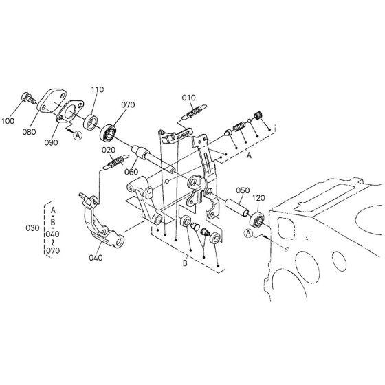 Governor Assembly for Kubota D1105-T-E2B Engine