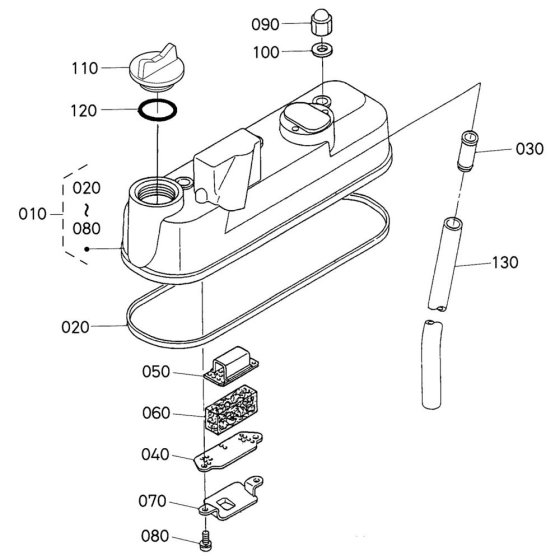 Head Cover Assembly for Kubota D1105-T-E2B Engine