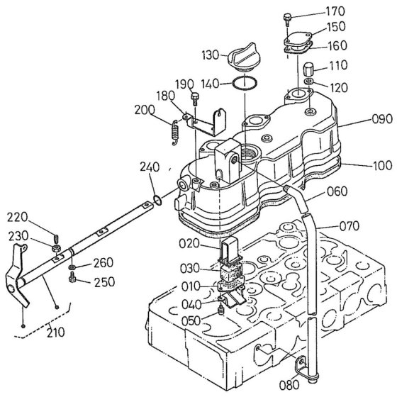 Head Cover Assembly for Kubota D1402-BBS Engine