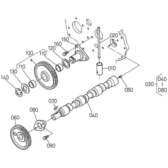 Camshaft Assembly for Kubota D1402-BBS Engine