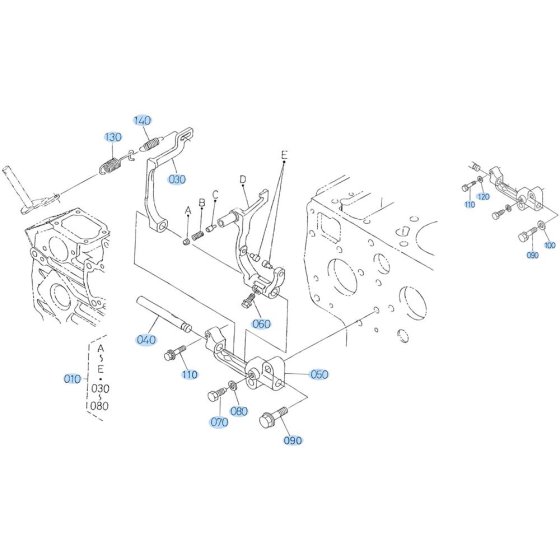 Governor Assembly for Kubota D1503-M-E2B Engine