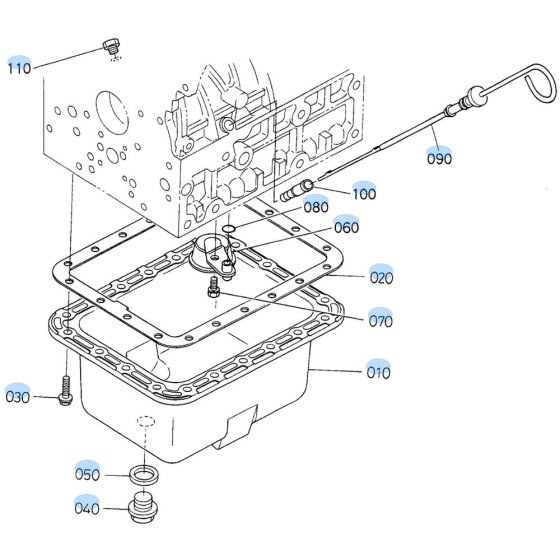 Oil Pan Assembly for Kubota D1503-M-E2B Engine