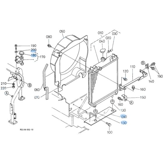 Radiator Assembly for Kubota D1503-M-E2B Engine