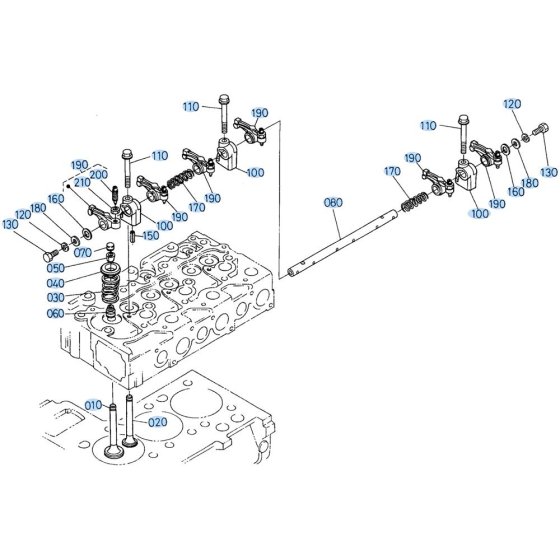 Rocker Arm Assembly for Kubota D1503-M-E2B Engine