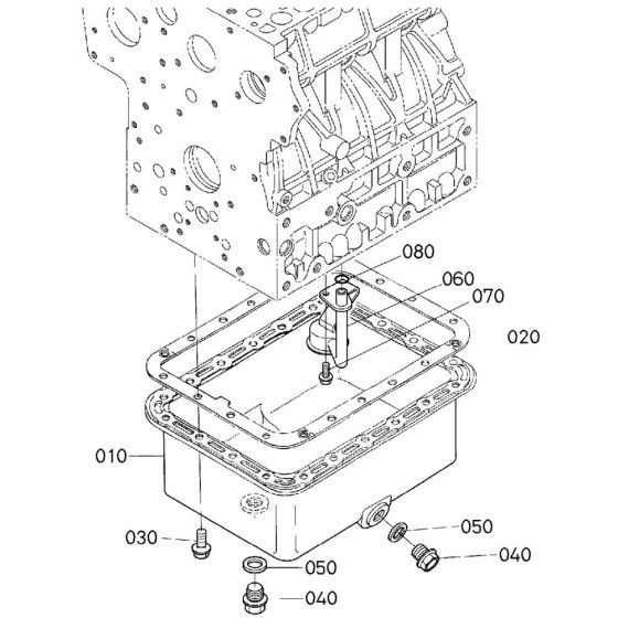 Oil Pan Assembly for Kubota D1503-M-E3B Engine