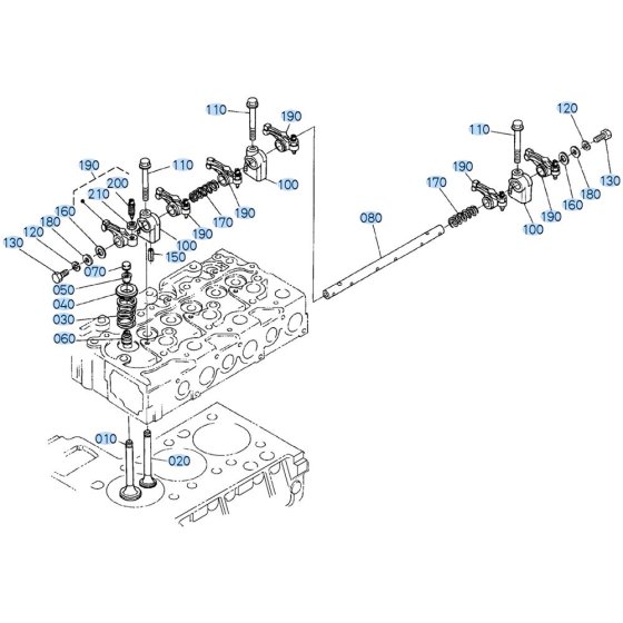 Rocker Arm Assembly for Kubota D1703-M-E3B Engine