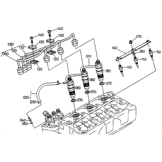 Nozzle Holder Assembly for Kubota D722-BBS Engine