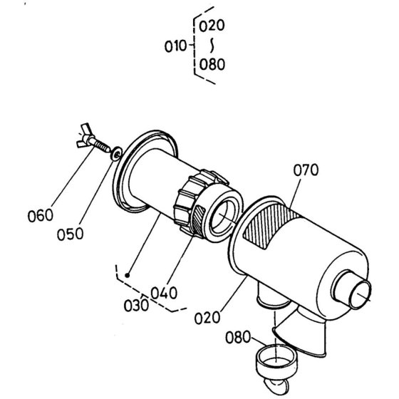 Air Cleaner Assembly for Kubota D722-BBS Engine