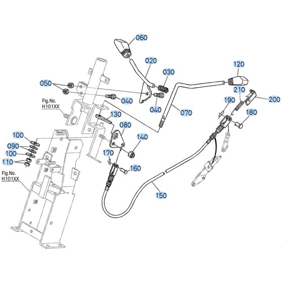 Accelerator Lever Assembly for Kubota F3680 Front-Mount Mower