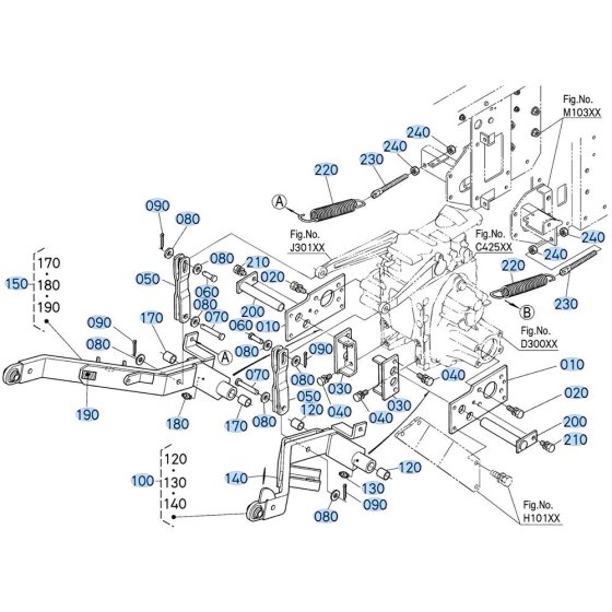 Mower Link Assembly for Kubota F3680 Front-Mount Mower