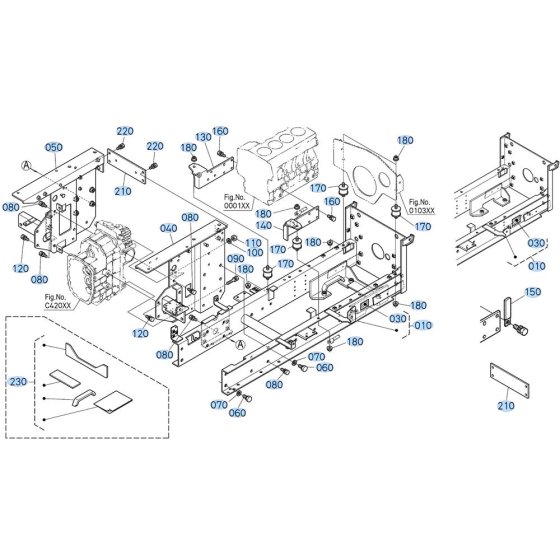 Frame Assembly for Kubota F3680 Front-Mount Mower