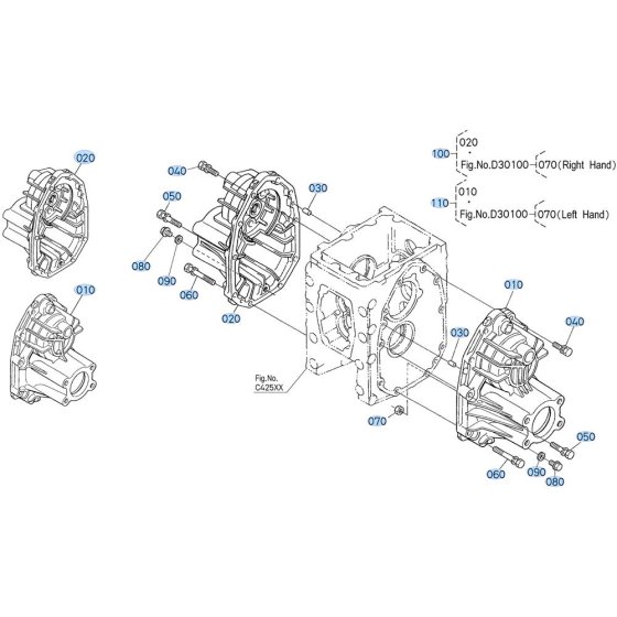 Front Axle Case Assembly for Kubota F3680 Front-Mount Mower