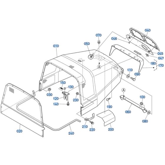 Bonnet Assembly for Kubota F3680 Front-Mount Mower