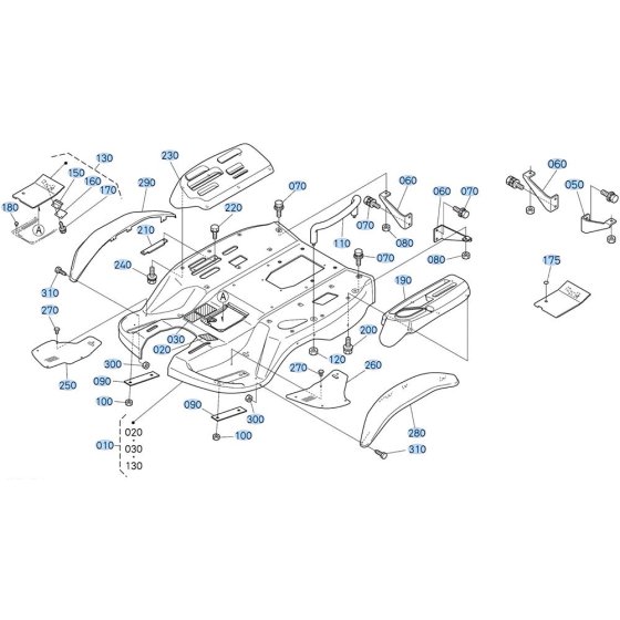 Fender Assembly for Kubota F3680 Front-Mount Mower