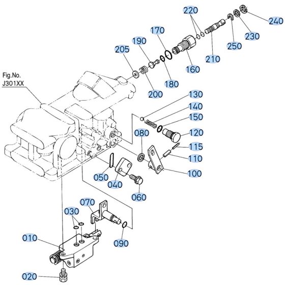 Control Valve Assembly for Kubota F3680 Front-Mount Mower