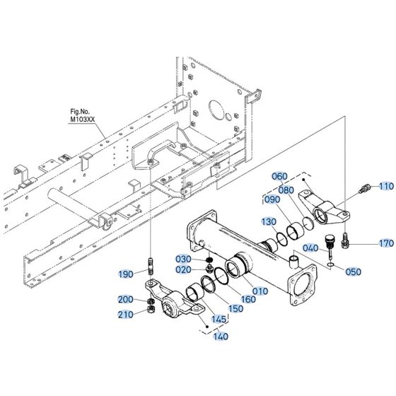 Rear Differential Case Assembly for Kubota F3680 Front-Mount Mower