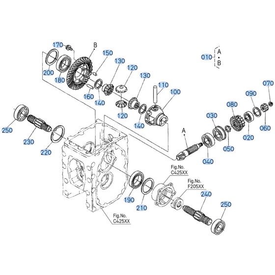Front Differential Assembly for Kubota F3680 Front-Mount Mower
